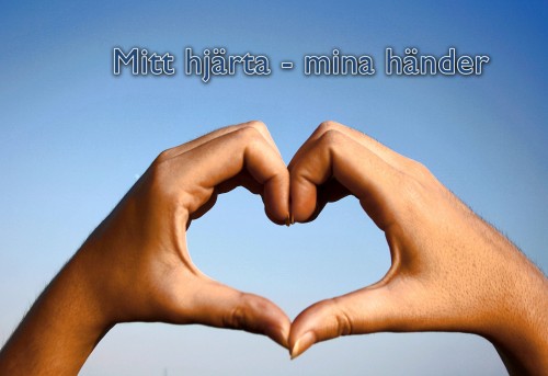 Händer som formar ett hjärta